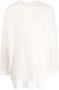 MM6 Maison Margiela Gerafelde trui Wit - Thumbnail 1