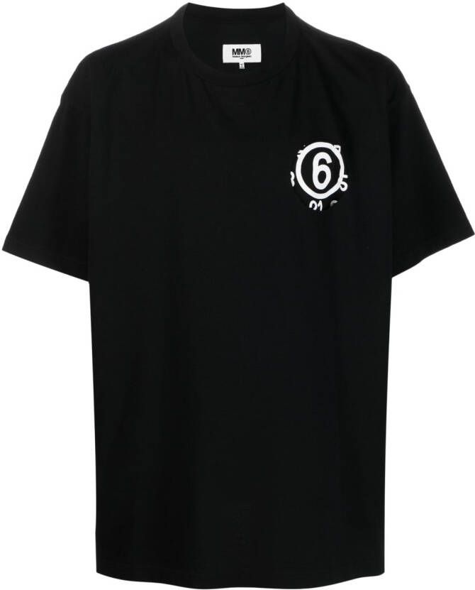 MM6 Maison Margiela T-shirt met logopatch Zwart