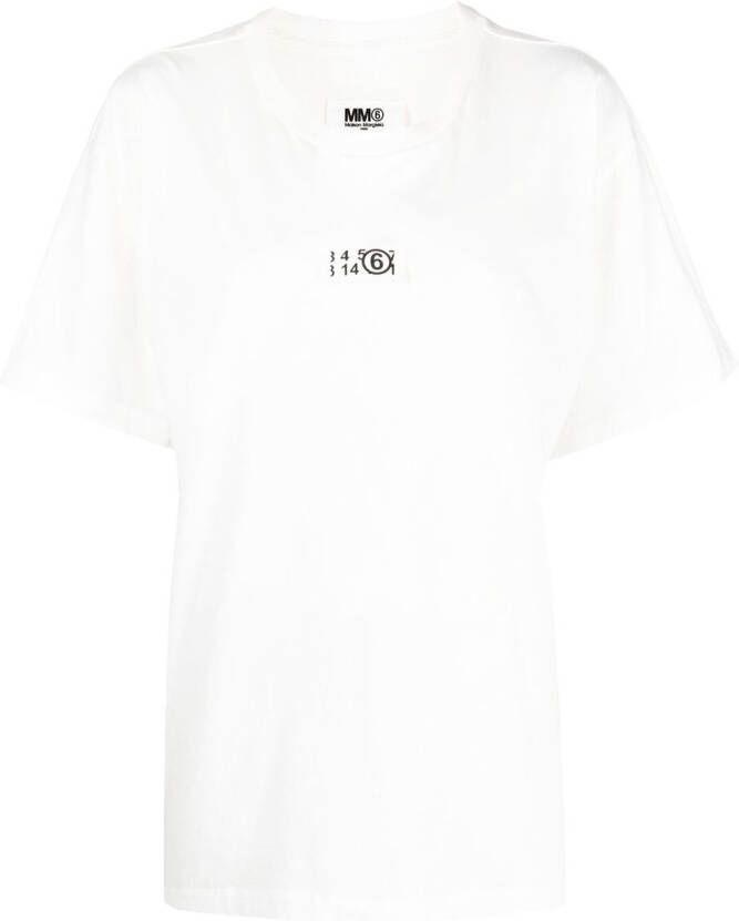 MM6 Maison Margiela T-shirt met patroon Wit