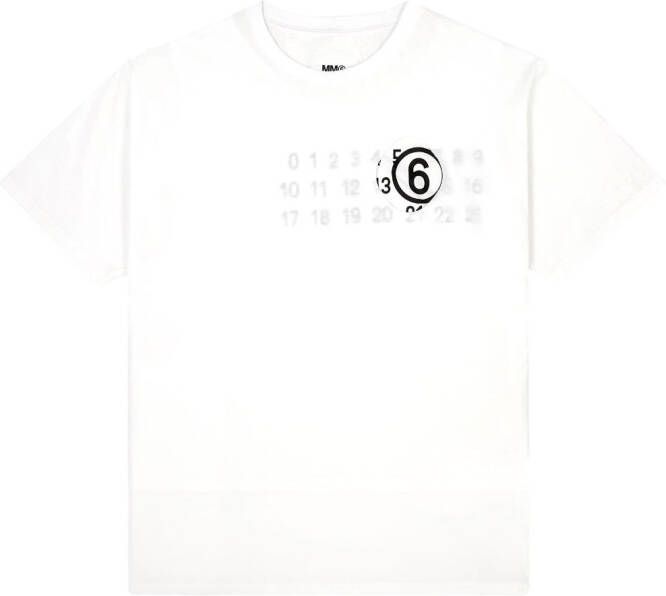 MM6 Maison Margiela T-shirt met logoprint Wit