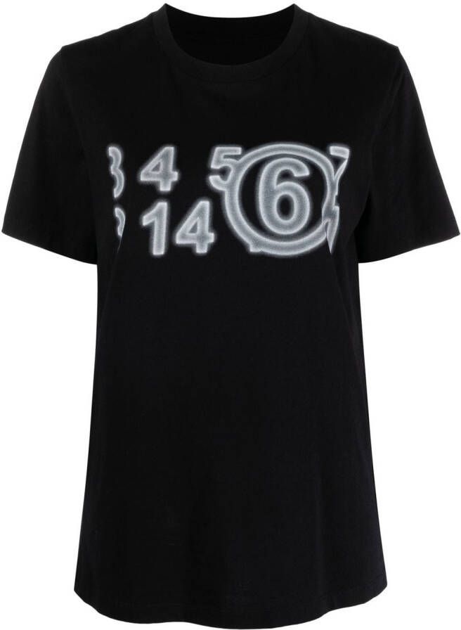 MM6 Maison Margiela T-shirt met patroon Zwart