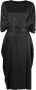 MM6 Maison Margiela Midi-jurk met ceintuur Zwart - Thumbnail 1