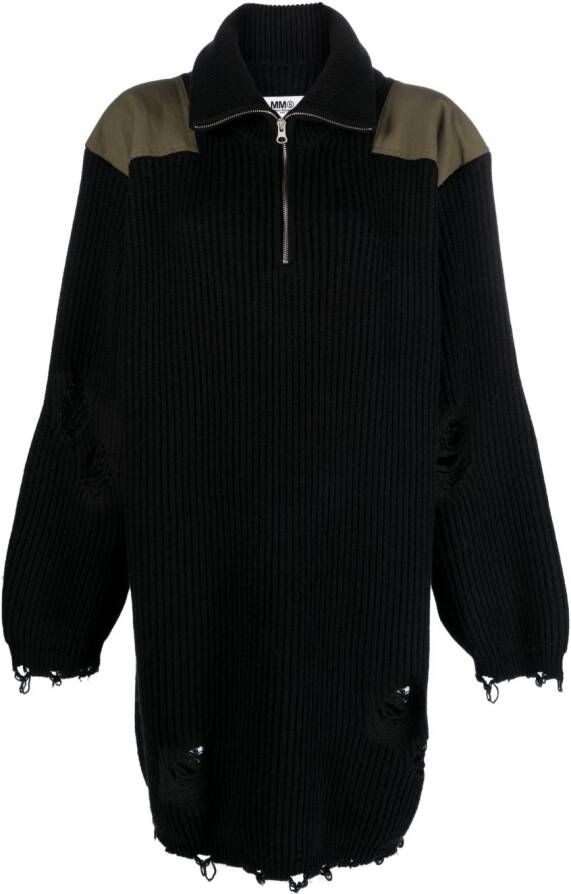 MM6 Maison Margiela Mini-jurk met colourblocking Zwart
