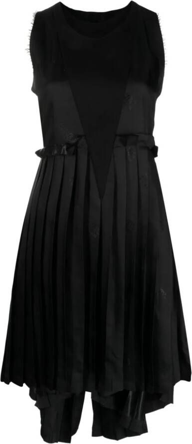MM6 Maison Margiela Mouwloze jurk Zwart