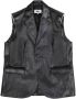 MM6 Maison Margiela Leren gilet Zwart - Thumbnail 1