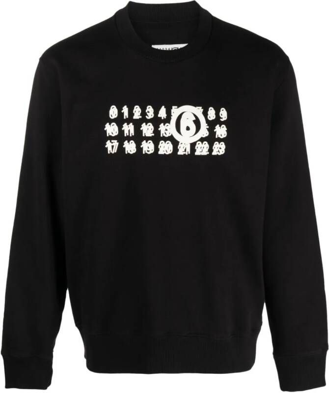 MM6 Maison Margiela Sweater met print Zwart