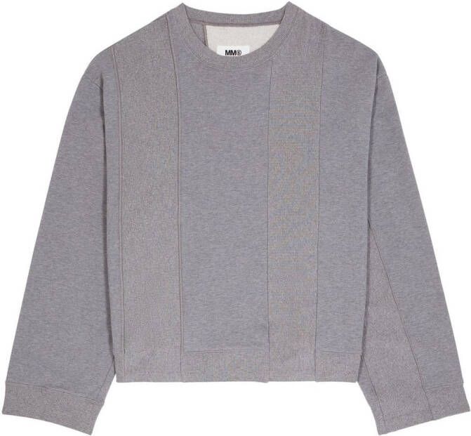 MM6 Maison Margiela Sweater met vlakken Grey melange