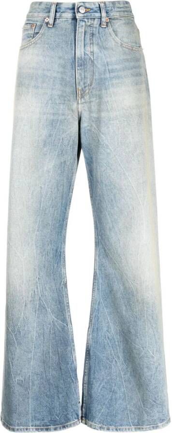 MM6 Maison Margiela High waist jeans met wijde pijpen Blauw