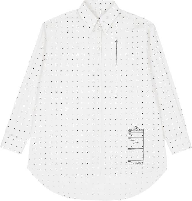 MM6 Maison Margiela Katoenen blouse met stippen Wit
