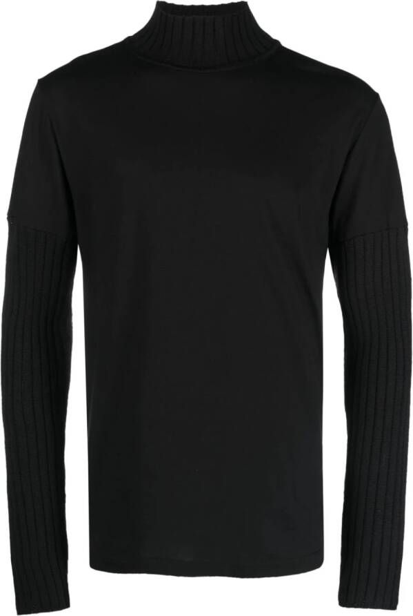 MM6 Maison Margiela Sweater met geribbeld detail Zwart