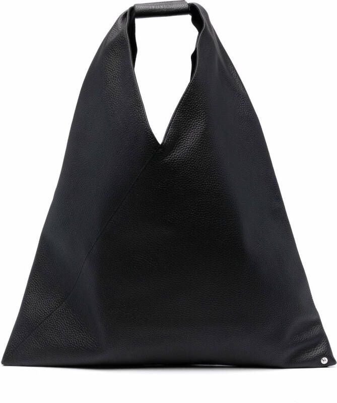 MM6 Maison Margiela Japanese leren shopper Zwart