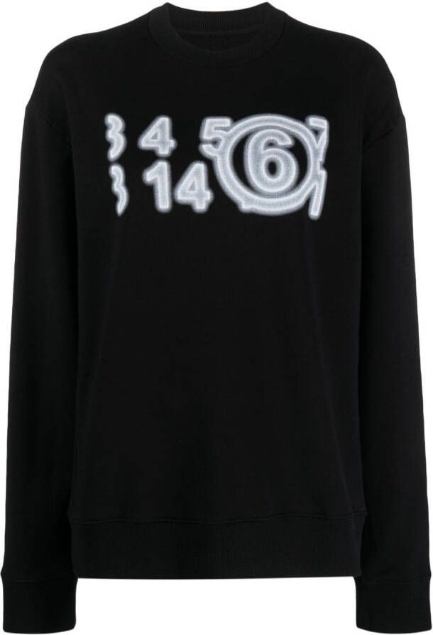 MM6 Maison Margiela Sweater met logoprint Zwart