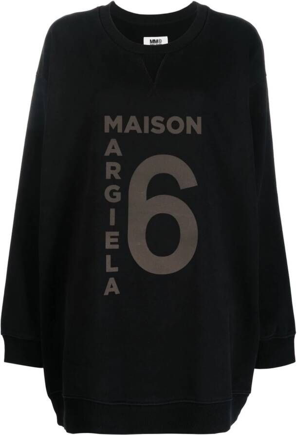 MM6 Maison Margiela Sweater met logoprint Zwart