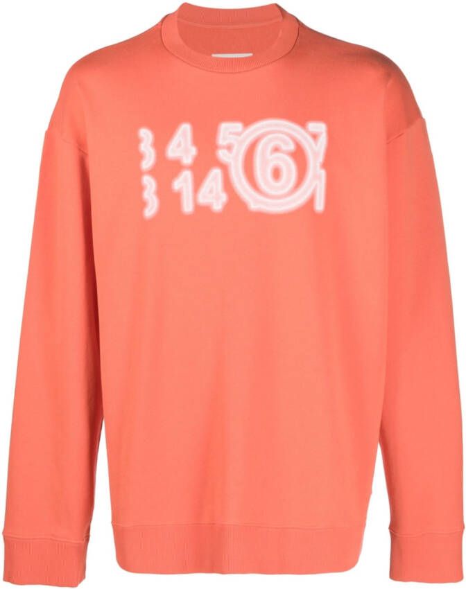 MM6 Maison Margiela Sweater met print Oranje