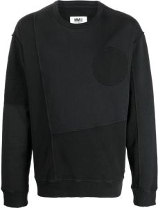 MM6 Maison Margiela Sweater met tonale patchwork Zwart