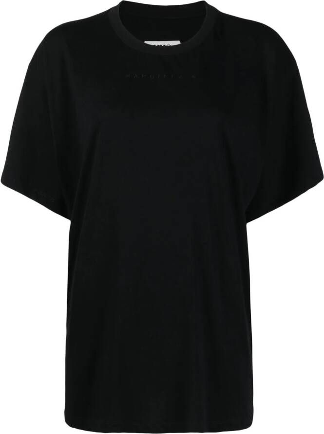 MM6 Maison Margiela T-shirt met geborduurd detail Zwart
