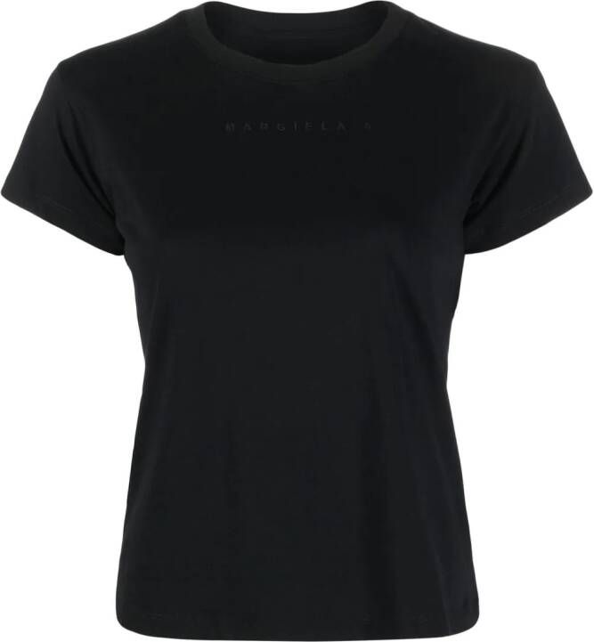 MM6 Maison Margiela T-shirt met geborduurd logo 900 BLACK