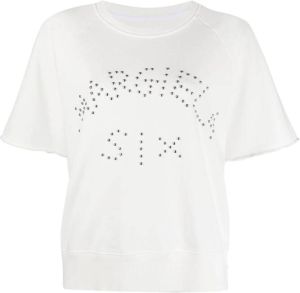 MM6 Maison Margiela T-shirt met logo van studs Wit