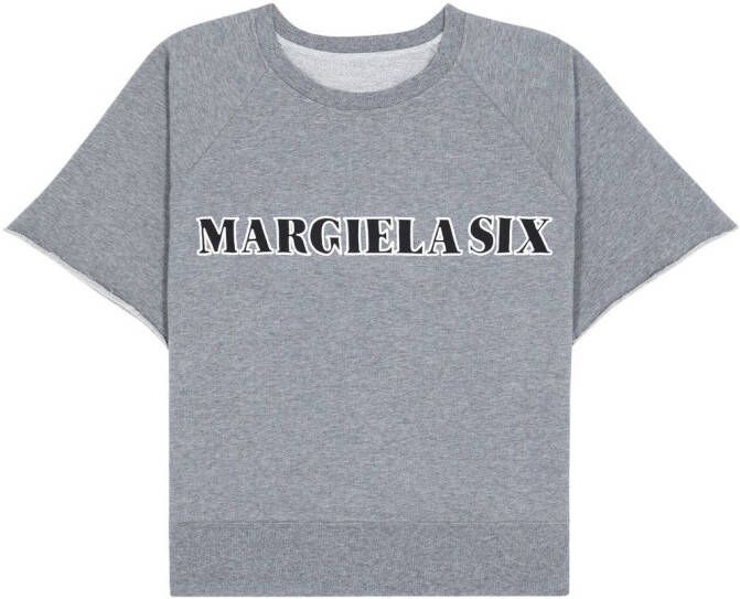 MM6 Maison Margiela T-shirt met logopatch Grijs
