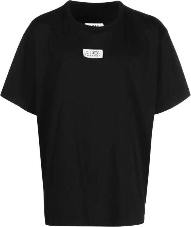 MM6 Maison Margiela T-shirt met logopatch Zwart