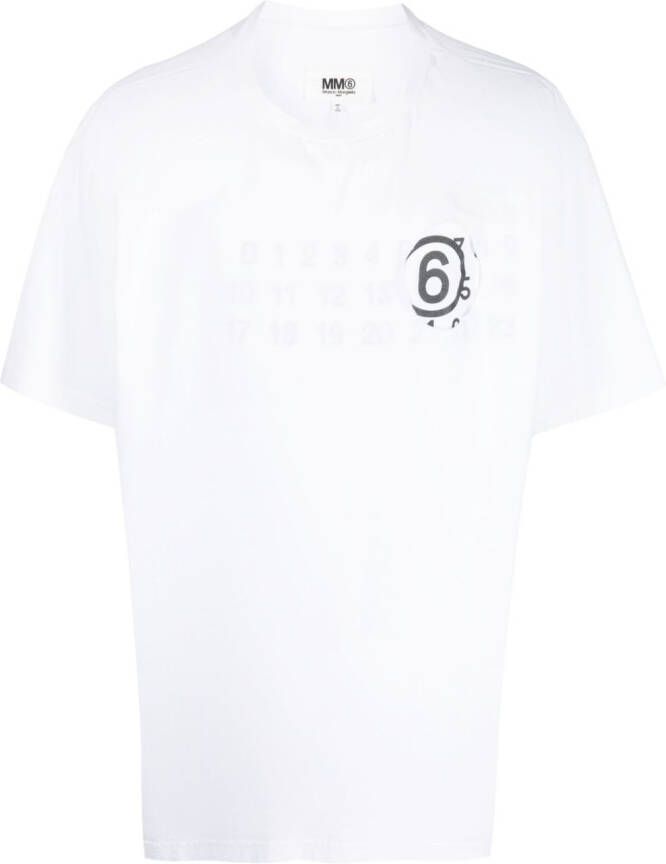 MM6 Maison Margiela T-shirt met logoprint Wit