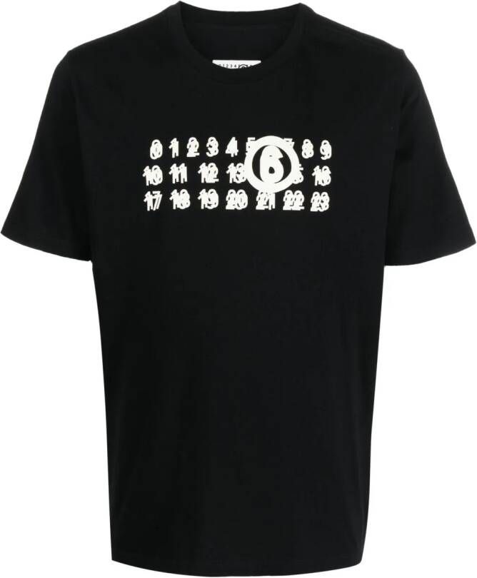 MM6 Maison Margiela T-shirt met logoprint Zwart