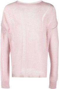 MM6 Maison Margiela T-shirt met scheur-detail Roze