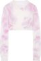 MM6 Maison Margiela Cropped trui met tie-dye print Roze - Thumbnail 1