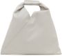 MM6 Maison Margiela Japanese leren shopper Grijs - Thumbnail 1