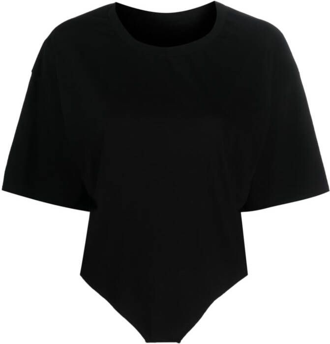 MM6 Maison Margiela T-shirt met driehoekige afwerking Zwart