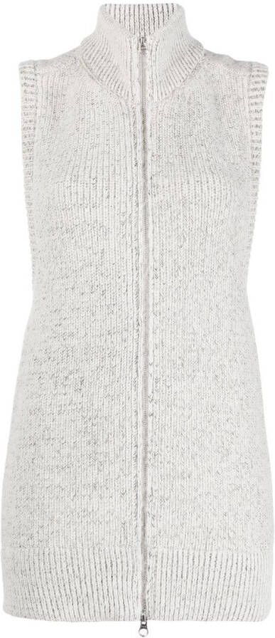 MM6 Maison Margiela Vest met open rug Grijs