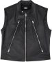 MM6 Maison Margiela Leren bodywarmer Zwart - Thumbnail 1