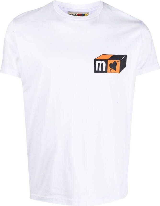 MODES GAR TS T-shirt met grafische print Wit