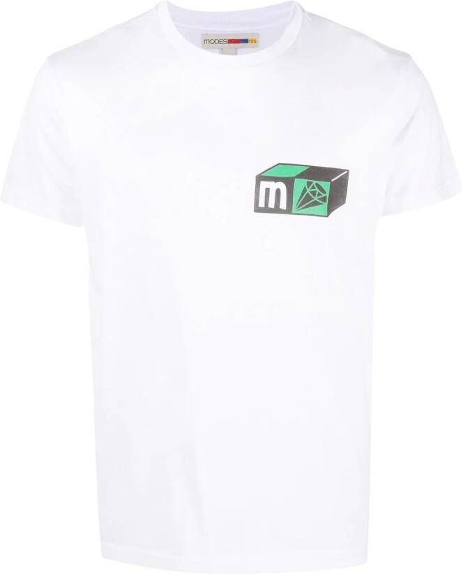 MODES GAR TS T-shirt met grafische print Wit
