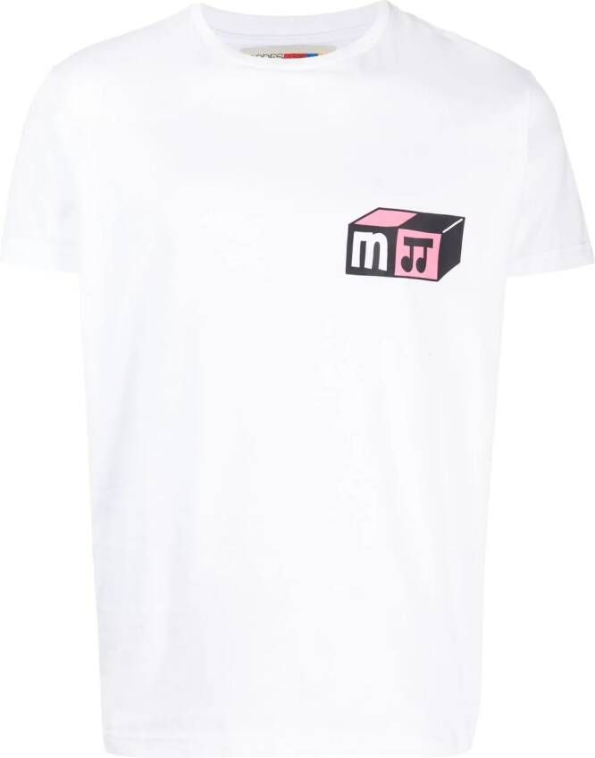 MODES GAR TS T-shirt met logoprint Wit