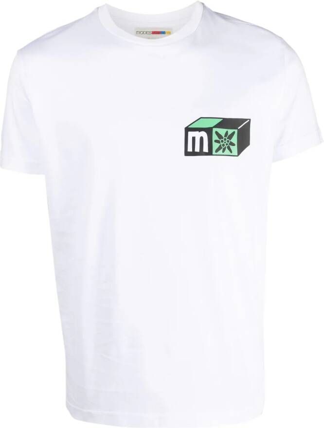 MODES GAR TS T-shirt met print Wit
