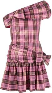 Molly Goddard Mini-jurk met tartan ruit Roze