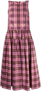Molly Goddard check-pattern sleeveless dress Roze
