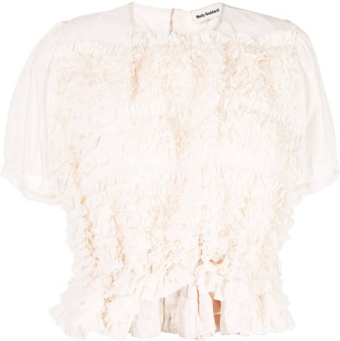 Molly Goddard Top met peplum afwerking Wit