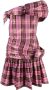 Molly Goddard Mini-jurk met tartan ruit Roze - Thumbnail 1