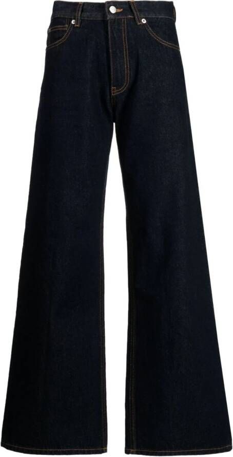 Molly Goddard Jeans met wijde pijpen Blauw