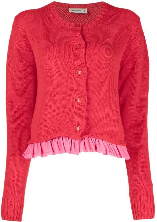 Molly Goddard Vest met ruches Rood