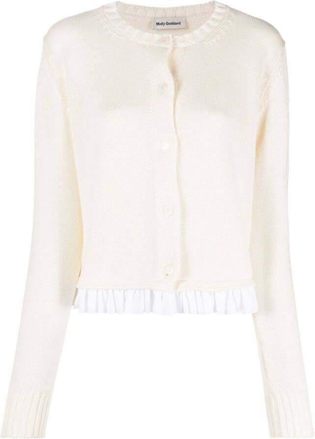 Molly Goddard Vest met taffeta afwerking Wit