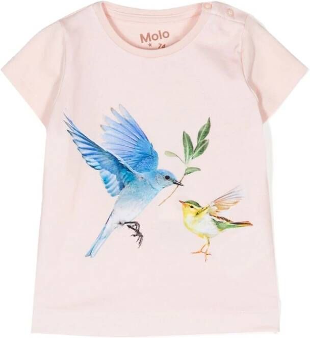 Molo T-shirt met vogelprint Roze