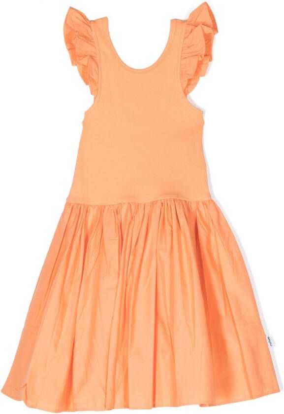 Molo Katoenen midi-jurk Oranje