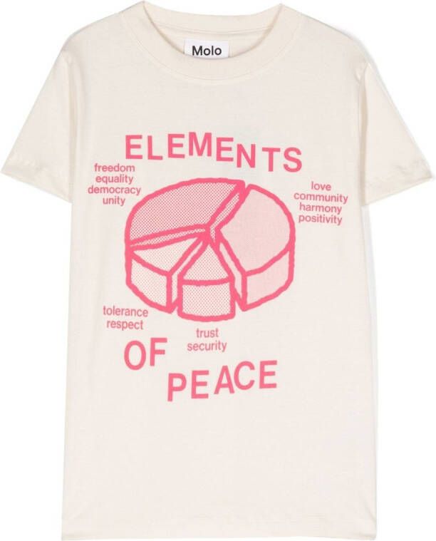 Molo T-shirt met grafische print Beige