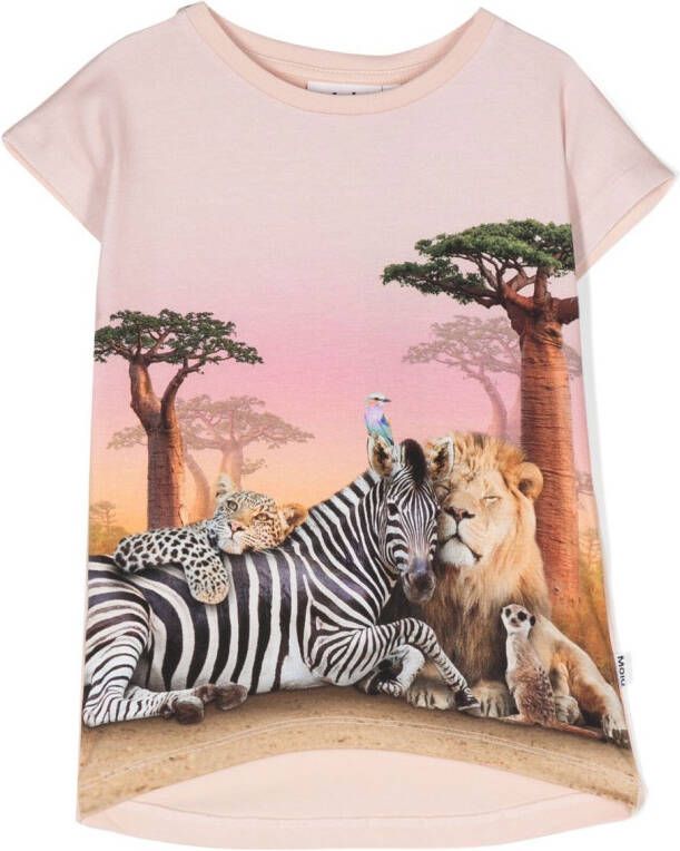 Molo T-shirt met grafische print Roze
