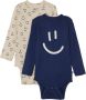 Molo Twee rompers met smiley-print Blauw - Thumbnail 1