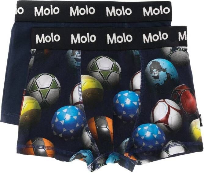 Molo Set van twee boxershorts Blauw