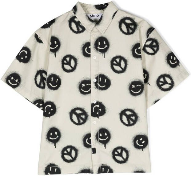 Molo Shirt met print Beige
